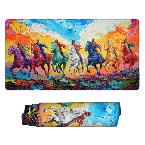 Tappetino per Mouse Gaming XXL 1600 x 800 mm – Ufficio Mousepad Grande – Migliora la Velocità e la Precisione – Tenuta Stabile – Lavabile – per Ufficio Accessori Scrivania (Colore cavallo) G-57