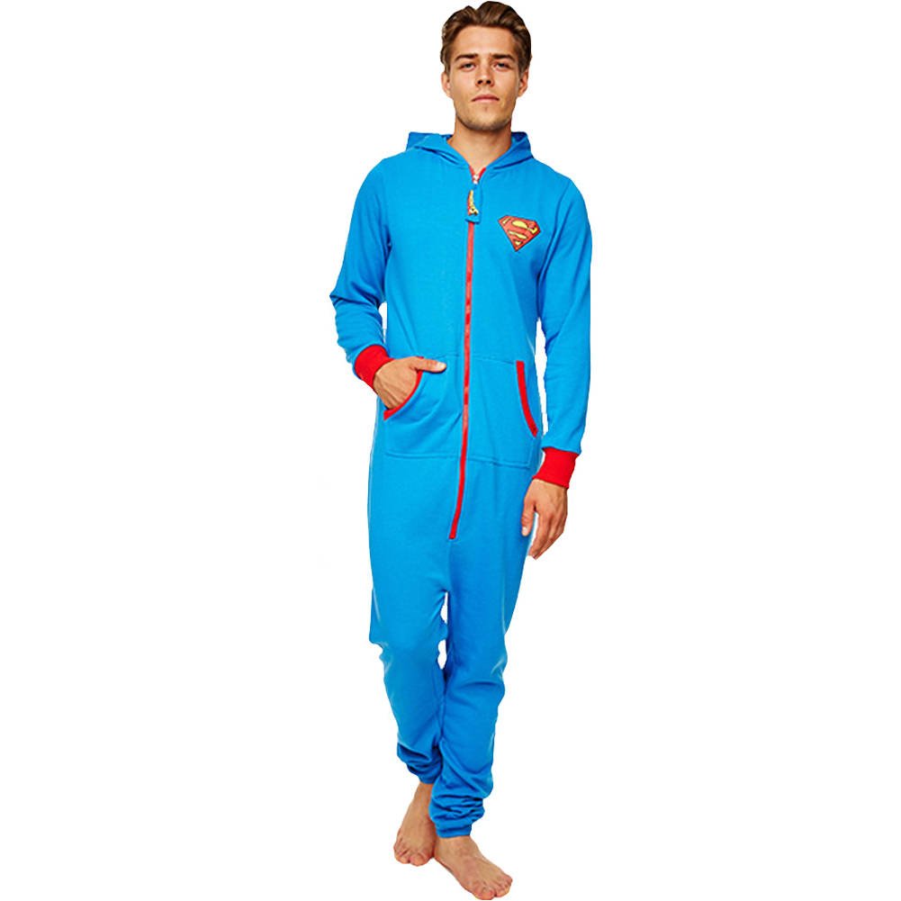 DC Comics Superman - Mono para Hombre (Grande, Azul)