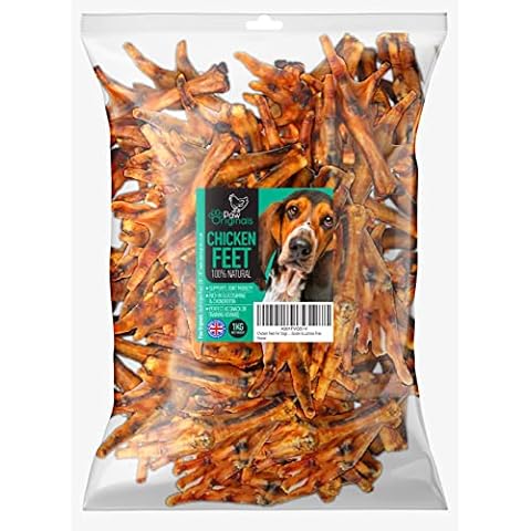 Chicken Feet For Dogs | Delicious Tasting Air - Dried Chicken Feet Treats For Dogs & Puppies | 1KG - Packed With Glucosamine - Joint, Skin & Coat | Grain, Gluten & Lactose Free Cover