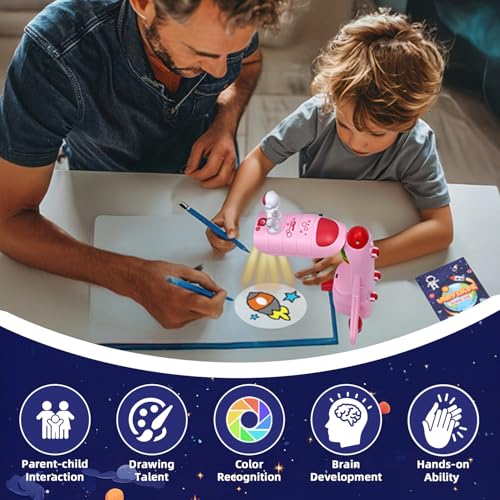 Kids Drawing Projector Toy Smart Art Sketcher Projector with 24 Color Pens - image 3