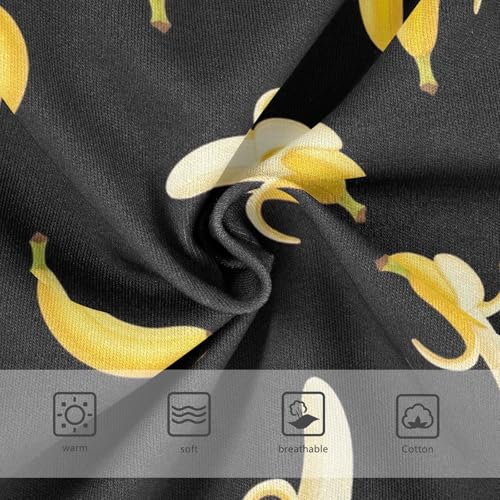 CHIFIGNO Yellow Bananas Black Underwear for Boys Printed Cotton Briefs Little Boy Breathable Underwear Briefs3