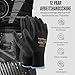 FUZZIO 12 Paar Arbeitshandschuhe Herren Gr 9, Mechaniker Handschuhe, Gartenhandschuhe Herren, Arbeitshandschuhe Damen, Montagehandschuhe, Polyurethan Beschichtung mit Handschuhclip