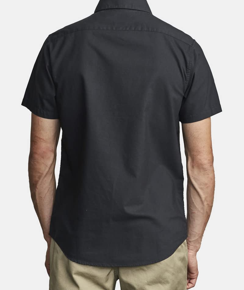 RVCA Men's Thatll Do Stretch Short Sleeve Woven Button Up Shirt3