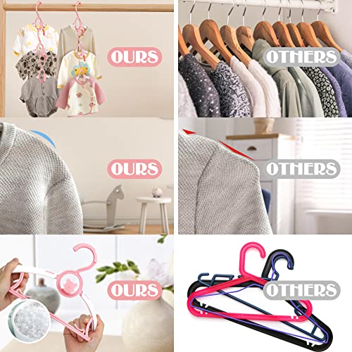 30 Pack Baby Hangers For Nursery Closet, Adjustable Non-Slip Kids Baby Clothes Hangers Toddler Infant Pants Hangers With Windproof Buckles For Baby Girls Boys Childrens Newborn Organizer Gifts, 11-14" #TOP5