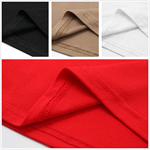 Formeet17 Women’s 4 Pieces Basic Crop Tops Scoop Neck Cap Sleeve Shirts4