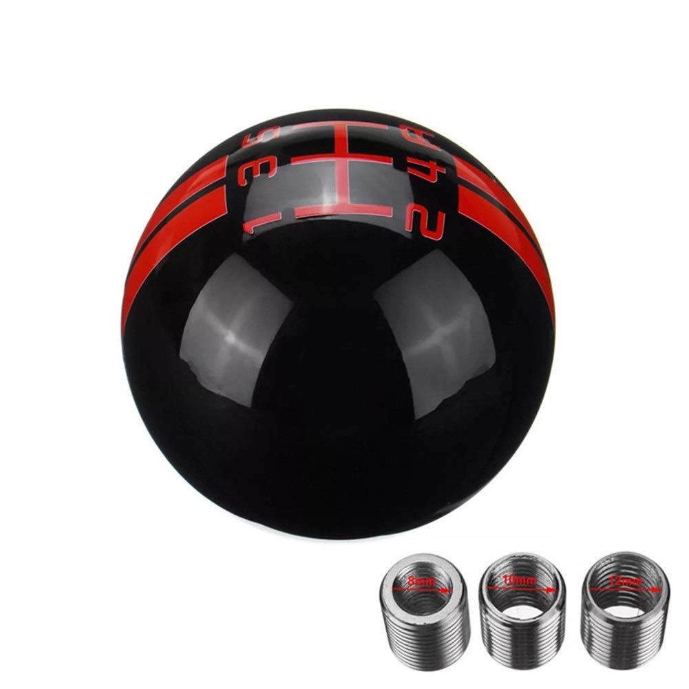Gear Shift Knob Universal 5-Speed MT Gear Shift Knob Gearshift Shifter Stick Lever Headball ARM Pen POMO MOMO For F or&d Mustang GT500 For T oy&ota Gear Stick (Color : 2)