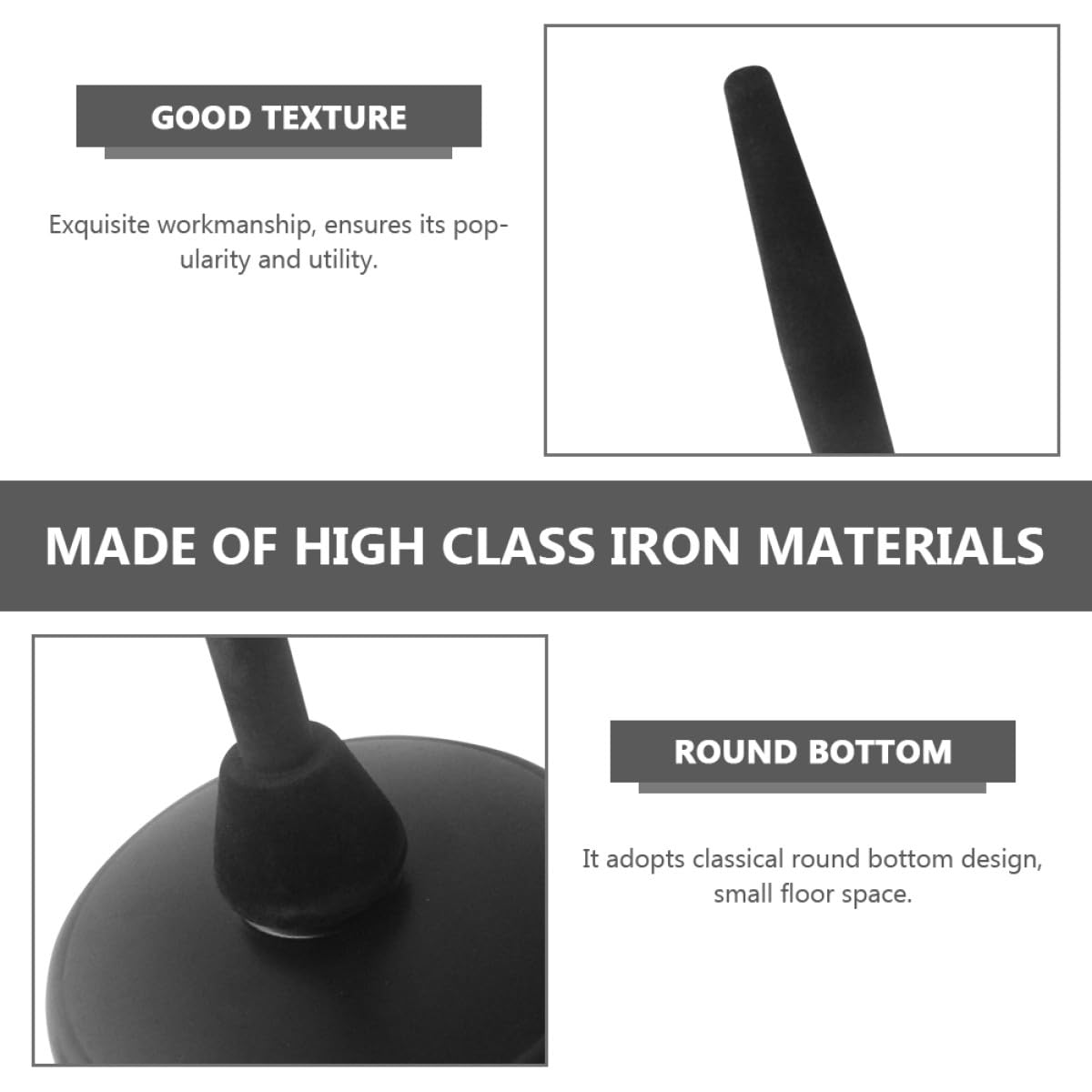 Zerodeko Supporto per Flauto e Clarinetto in Ferro Robusto Porta Flauto Portatile Design Stabile e Bordi Arrotondati Accessorio Pratico per Musicisti e Negozi di Strumenti Musicali