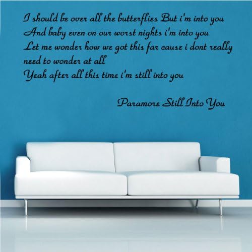Paramore Still Into You Song Lyrics Wall Sticker Amazon Co Uk Home Kitchen