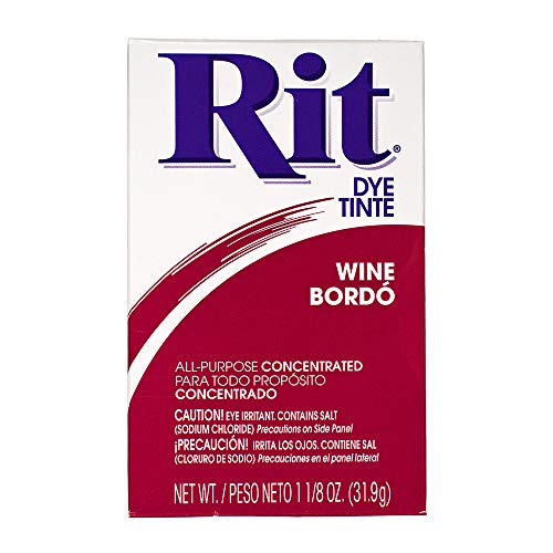 All Purpose Concentrated Rit Dye Powder Single Pack for Clothing Dcor and Crafts Wine