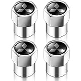 DDFFRBBC 4 Piezas Tapas de Válvula de Neumático, para Mitsubishi ASX Attrage Delica Eclipse Cross EK X L200 Lancer Mirage Antirrobo Resistente La Corrosión Vástago Polvo Accesorios