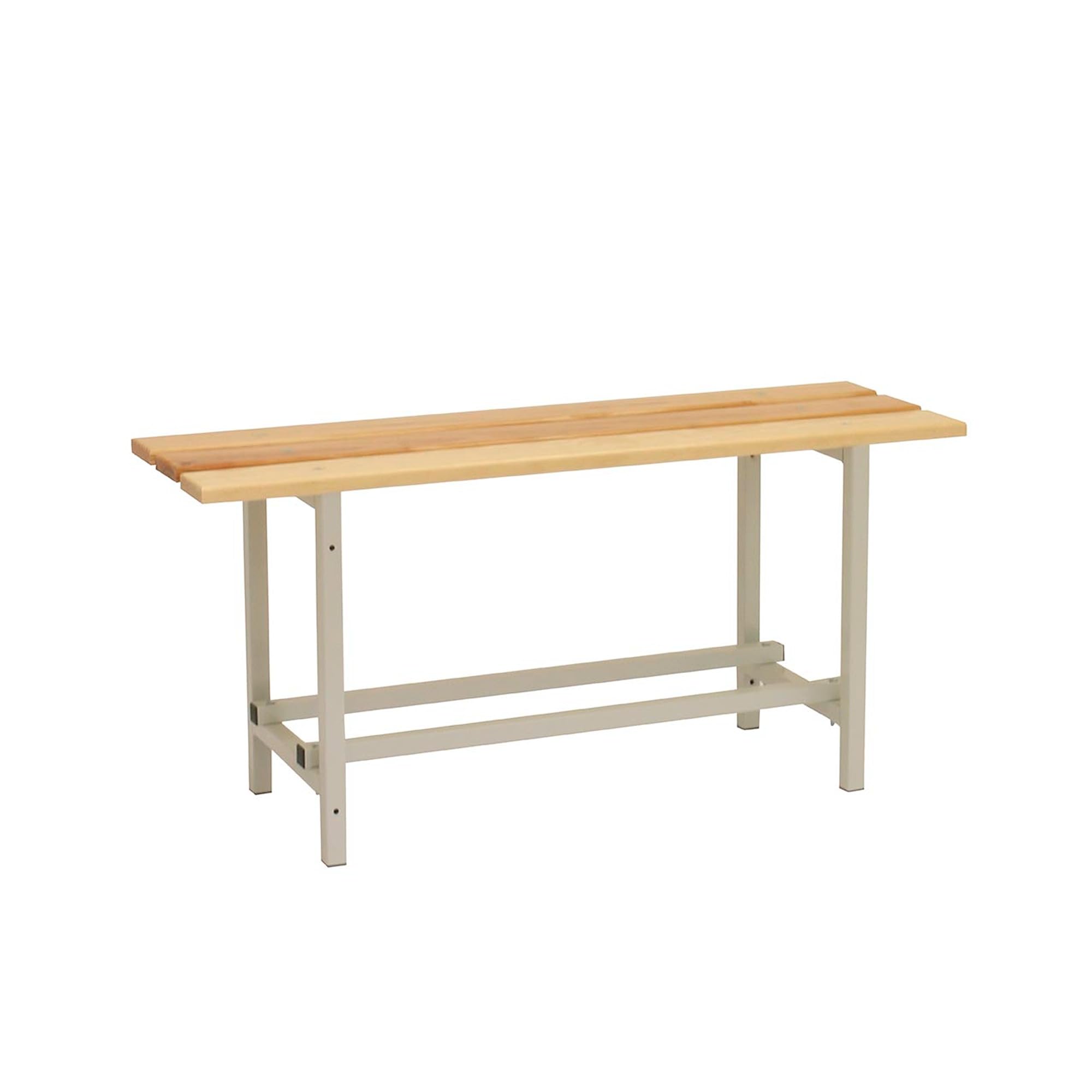 Banco para vestuario Simon Rack de madera de pino y acero desmontado de 1000 mm de largo
