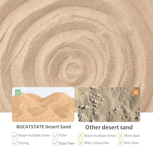 Image of BUCATSTATE Hamster Bath Sand with Pour Spout Large Pack, 13.2LB Desert Bath Sand | No-Dust Potty Litter Calcium-Free Sand for Hamster Chinchillas Gerbil Mice Degu or Other Small Pets (2Pack-Fine Sand)