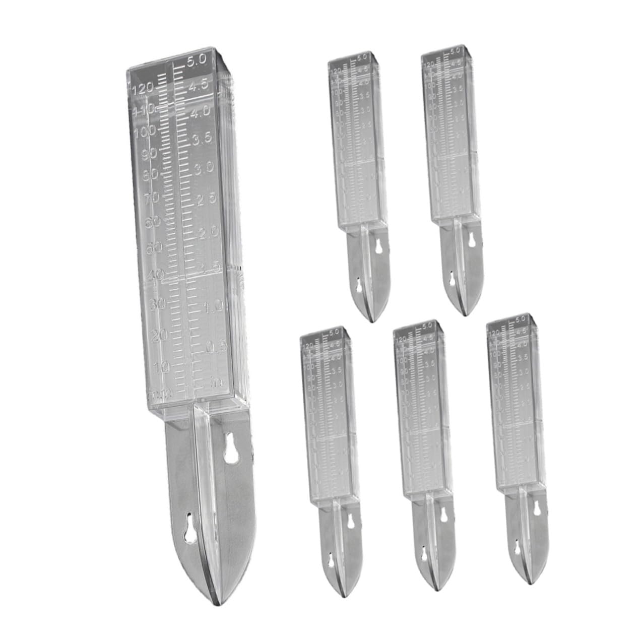 Beavorty Pluviometro da Giardino 6 Pezzi Misurazione Accurata della Pioggia Resistente alle Intemperie in Ps Design Elegante per Giardinaggio e Ambienti Esterni