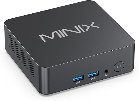 MINIX Mini PC N300, Intel Core 3 Processor N300 8-Core, up to 3.8GHz, 16GB DDR5 RAM, 512GB PCIe SSD, Triple 4K Display Support, WiFi 6, Bluetooth 5.2, 2.5G LAN, Windows 11 Pro