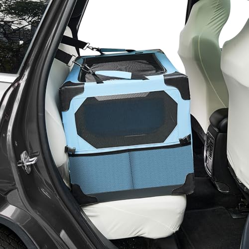 JOYTUTUS Collapsible Dog Crate, 26 Inch Portable...