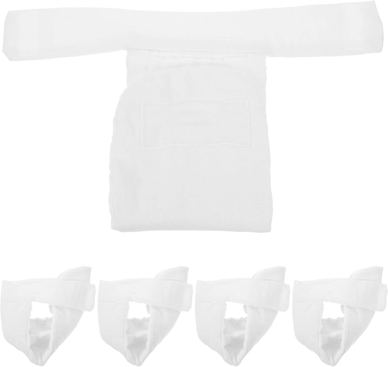 GARVALON 6pcs Newborn Boy Girl Washable Reusable Cotton Cloth Diapers Soft Breathable Adjustable for Boys Girls