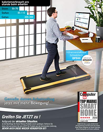 DESKFIT DFT200 Laufband für/unter Schreibtisch – fit und gesund im Büro & zu Hause. Bewegen und ergonomisches Arbeiten, Keine Rückenschmerzen – mit praktischer Tablet-Halterung, Fernbedienung und App - 5