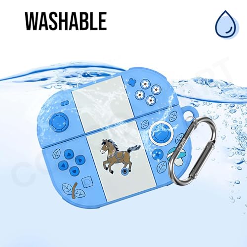 Image of Cartoon Silicone Case Cover Compatible for OnePlus Nord Buds 4 Pro (Sky Blue Horse)