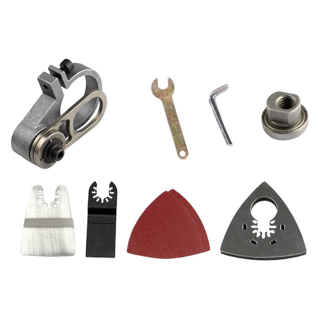 Dolity Woodworking Oscillating Tool Adapter Kit Quick Clean Change Accessories with 2 Saw Blade Power Tools Cutting Machine Set Oscillating Saw Blades Kit