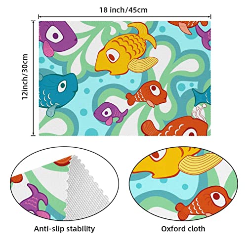 Set de table à eau antidérapant et résistant à la chaleur pour repas chauds, lot de 6 - 5