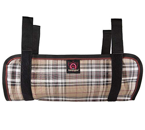 Image of Kensington Belly Band For Horse Under Belly - Protects Under Belly When Attached to Traditional Cut Protective Sheet - Offers Maximum Protection Year Round - Deluxe Black Plaid