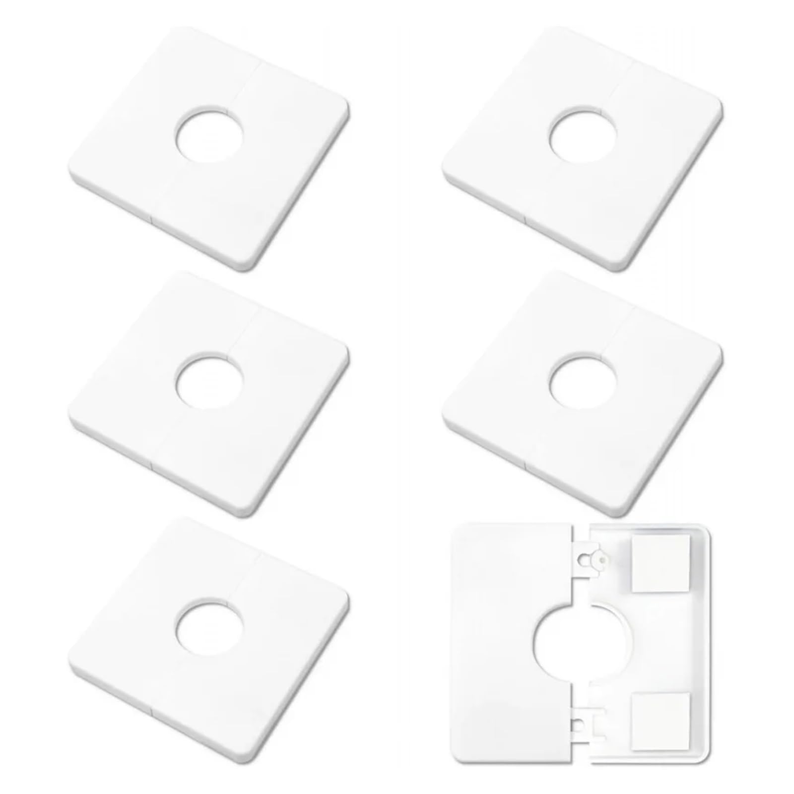 Wandlochabdeckung 6-teiliges Rohrabdeckungs-Set, geeignet für geteilte dekorative Wandabdeckungen. für Kabel, Drähte, Möbel