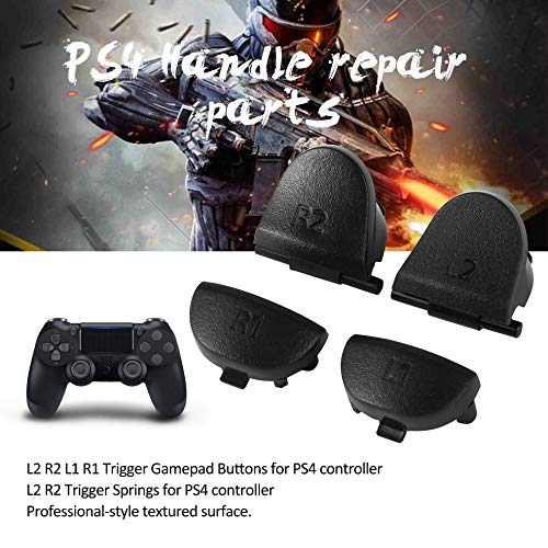 6 PCS Gamepad Repair Parts Replace Buttons R1 L1 R2 L2 Triggers for Dualshock 4 for PS4 Controller Electronic Accessories