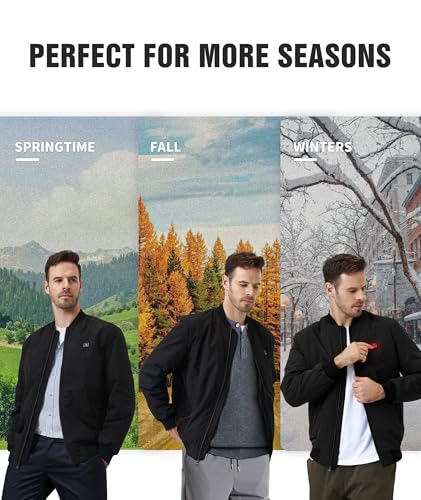 KTSSL Men's Heated Winter Jacket with 12V Battery