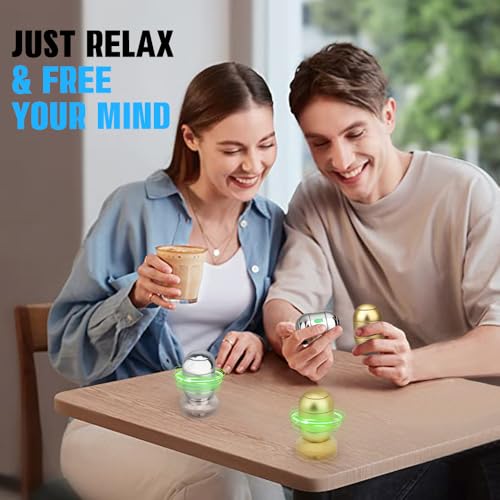 Image of Dilabnba Atomic Bomb Fidget Spinner Toy for Kid Adult, 2 in 1 Metal Fidget Spin Sensory Focus Gyro Toy, Dark Fingears Party Stuff EDC Office Desktop