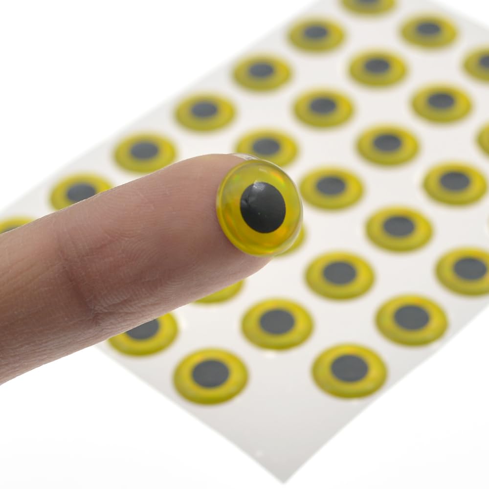900pcs Assorted 3D Simulation Laser Fishing Lure Eyes Artificial Fish Eyes for Fishing Lure 8mm 10mm 12mm (Round Eyeball) : Arts, Crafts & Sewing
