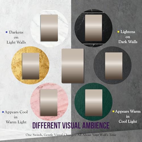 Image of ENERLITES Screwless Blank Wall Plate, Child Safe Blank Device Outlet Cover, Standard Size, 1-Gang 4.68 inch x 2.93 inch, Polycarbonate Thermoplastic, UL Listed, SI8801-NK-5PCS, Glossy, Nickel, 5 Pack