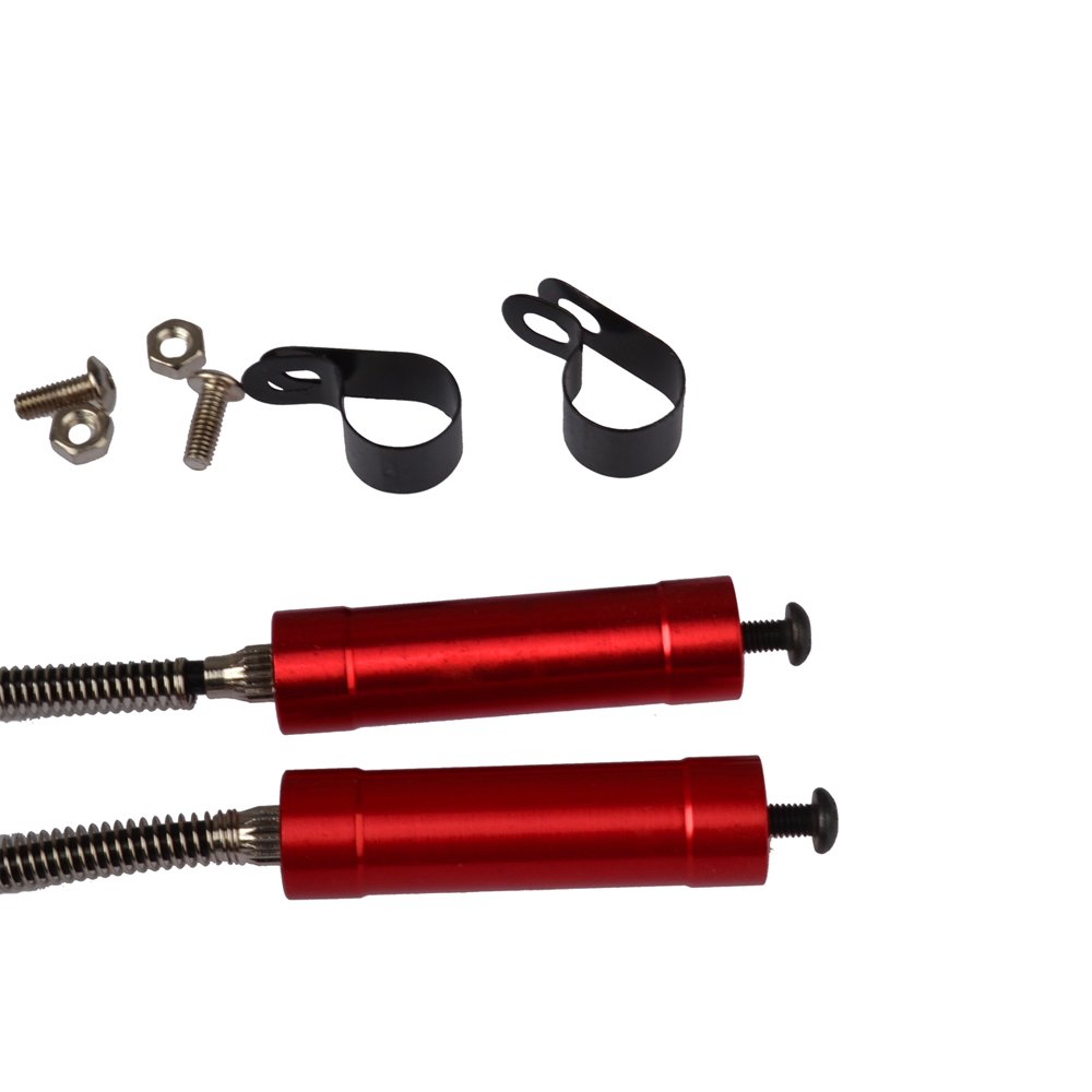 2 sztuk 100/110mm Piggyback amortyzator hydrauliczny podwójna sprężyna, dla Axial SCX10 SCX10 II 90046 D90 TRX4 1/10 gąsienica RC Zdalny amortyzator samochodowy(110MM)
