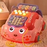 Lihgfw Kindertelefon einjähriges Baby Spielzeug Kinderspielzeug Mädchen Neugeborenen Pädagogische frühe Bildung Musik Spielzeug Kinder Geschenke 20cm (Color : Rosa)