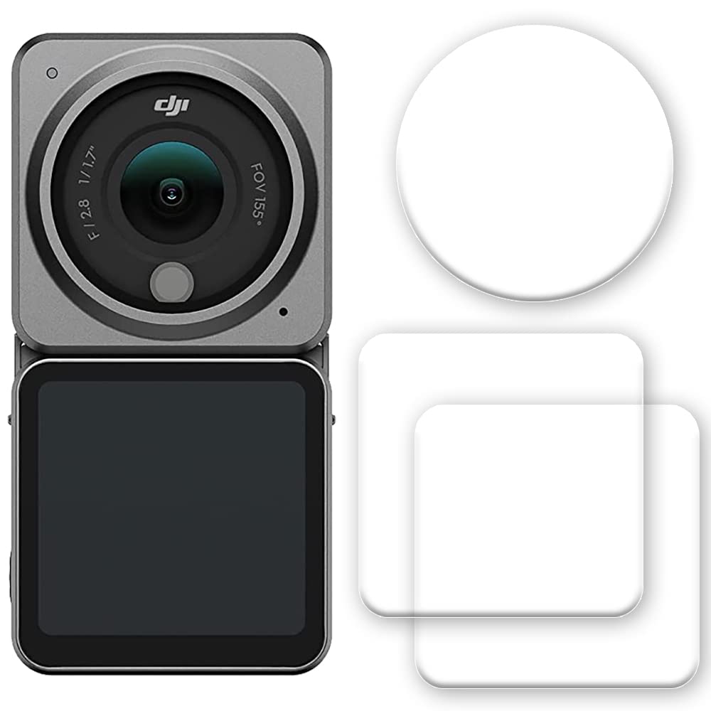 Tough Lee 3 IN 1 Tempered Glass Screen Guard Protector Compatible for DJI Osmo Action 2 Digital Camera with Full Screen Coverage & Easy Installation Kit; (1 Set) (B0B82X3M8V) Amazon Price History, Amazon Price Tracker