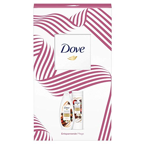 Preisvergleich Produktbild Dove Pflegegeheimnisse Geschenkset Winter Edition für winterbeanspruchte Haut mit Duschgel und Body Lotion (250 ml + 400 ml)