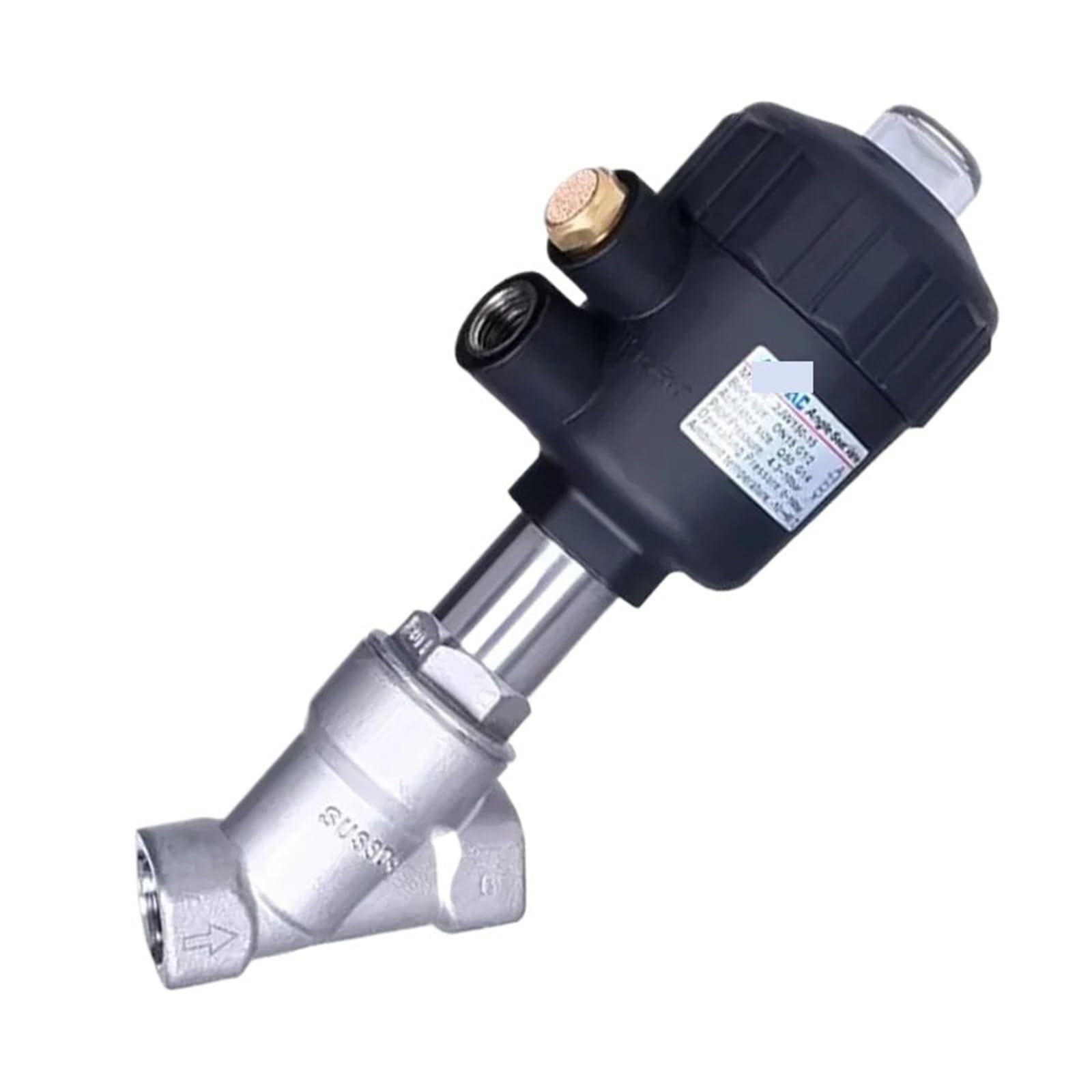Vanne à siège incliné 2JW320-32-Q80 en acier inoxydable 304 pour contrôle des fluides industriels