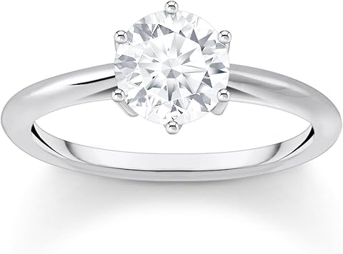 THOMAS SABO TR2474-051-14-52 Bague en argent sterling 925 avec pierre blanche et oxyde de zirconium recyclé Taille 52, Métal précieux
