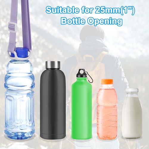 Image of PATIKIL Water Bottle Lanyard, Adjustable Holder Shoulder Strap with Ring Buckle Carrier Clips for Walk Outdoor