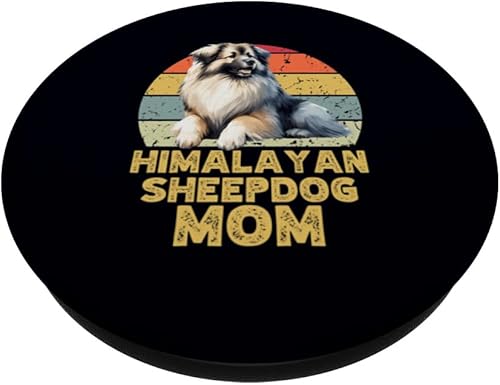 Miniatura 2 de Himalayan Sheepdog Dog Mom Retro Funny Dog Lover & Owner PopSockets Standard PopGrip