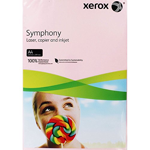 Xerox 003R93970 farbiges Druckerpapier Kopierpapier Symphony pastell Din A4, 80 g/m², 500 Blatt pro Pack, rosa