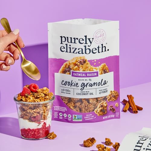 Image of Purely Elizabeth, Cookie Granola, Oatmeal Raisin, 11oz Bag (3 Pack)