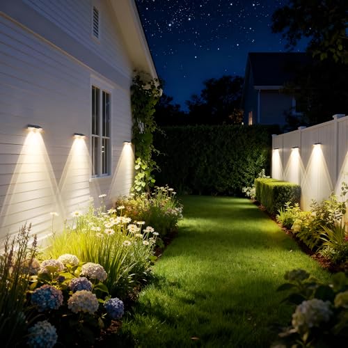 Solar Fence Lights Outdoor 6-Pack, Waterproof Solar Powered Deck Lights with 3 Color Temperatures (3000K/4500K/6500K), 80LM LED for Stairs, Yard, Patio, Pathway, Railings - Image 3