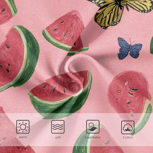 Wusikd Watermelon Butterfly Girls' Underwear Cotton Pink Girls Briefs Soft Toddler Underwear 2T3