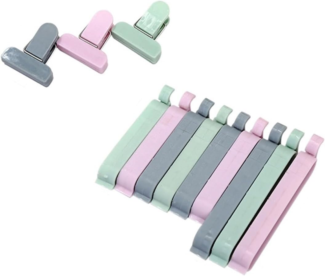 Bag Sealing Clips 12 Pack Plastic Food Bag Clips for Snack Sealer for Kitchen Storage