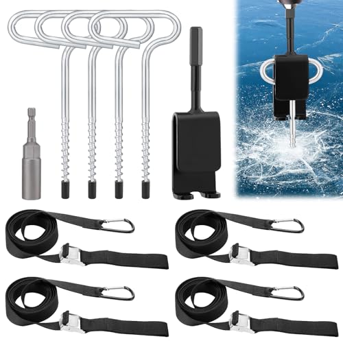 Universal Ice Anchor Kit with Straps