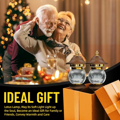 Cfshglpsf LHD-BT-10.5 1 Pair Color Led Lotus Lamp - 110V Us Plug Crystal Lotus Lamp Pagoda Buddha Lamp Night Light With Adjustable Switch Home Buddhist Supplies Meditation Buddhist Temple 10 Inch thumb #6