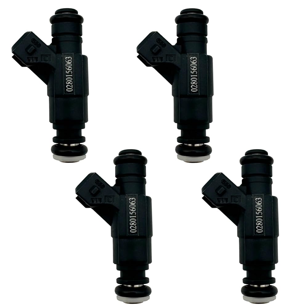 Juego de 4 boquillas de inyector de combustible 0280156063 06A906031BC para Audi A3 S3 TT 1.8T Quattro 1998-2006 para Seat Leon 1.8T 2002-2006