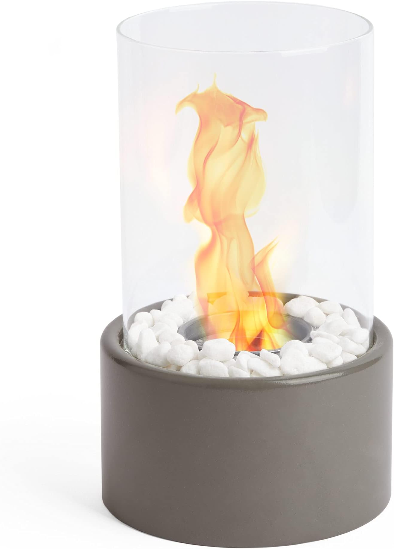 VonHaus Tabletop Fireplace Bioethanol Fire Pit Bio Ethanol Table Top Fire, Table Top Heater