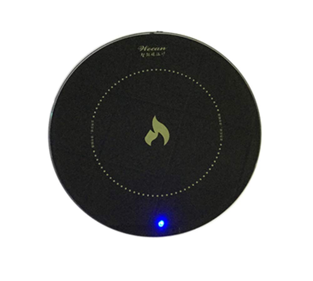 Chauffe-tasse à café thermostatique noir avec base isolante mini