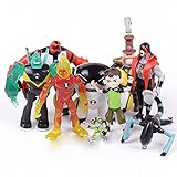 Juego completo: este juego de figuras de acción de Ben 10 contiene 9 figuras, por lo que necesitará experiencia de compañero. El juego incluye todos los personajes principales, incluyendo Ben, Grey Matter, Rath, Hot Shot, Slapback, Armored Shock Rock, Vilgax, Humungousaur, Rustbuggy Ben, Omni-Enhanced Overflow.